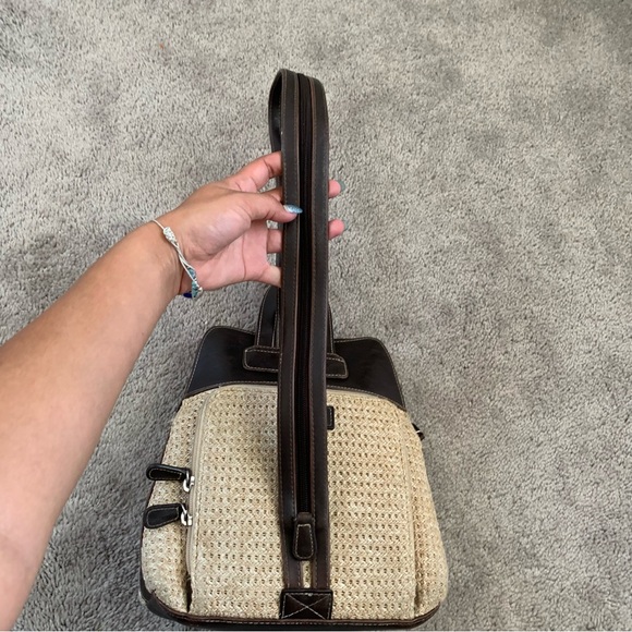 VINTAGE CRAZY HORSE WOVEN LEATHER SINGLE STRAP BAG - Picture 5 of 9